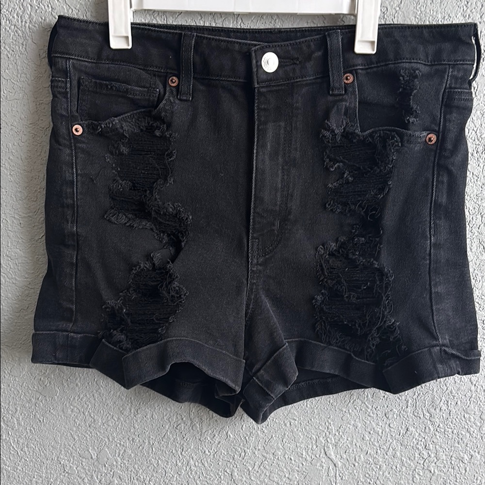 American Eagle Outfitters Black Jean Shorts Casual Style